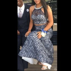 Navy Blue David’s Bridal Prom Dress